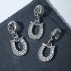 Подвеска «Подкова», цвет белый в серебре - Фото 2