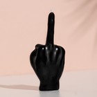 Свеча фигурная "Рука-фак", 10х4 см, черная - фото 21423293