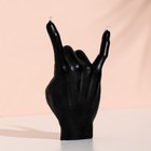 Свеча фигурная "Рука-коза", 10х4 см, черная - Фото 2