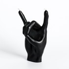 Свеча фигурная "Рука-коза", 10х4 см, черная - Фото 4
