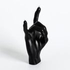Свеча фигурная "Рука-коза", 10х4 см, черная - Фото 6