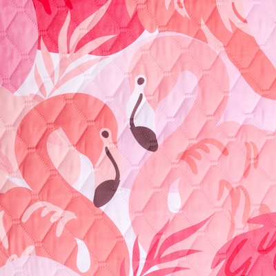 Покрывало 1.5-спальное «Этель» Flamingo garden, 145×210 см, микрофибра
