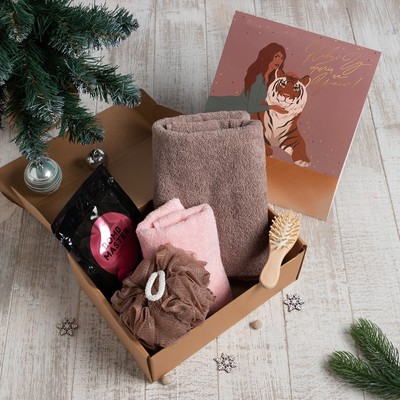 Набор подарочный Этель "Новый год" полотенце 50х90см,30х60см и аксс (5 предм)