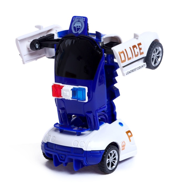 Робот инерционный «Полицейский», трансформируется автоматически при столкновении - фото 1883794219