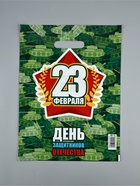 Пакет подарочный «23 февраля», полиэтиленовый с вырубной ручкой, 30×40 см, 50 мк - Фото 3