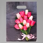 Пакет "Тюльпаны", полиэтиленовый, с вырубной ручкой, 30 х 40 см, 50 мкм - фото 11433727
