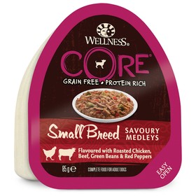 Консервы CORE SMALL BREED для собак мелких пород, курица/говядина/фасоль/перец, 85 г