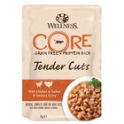 Влажный корм CORE TENDER CUTS для кошек, курица/индейка, нарезка в соусе, пауч, 85 г - фото 301182249
