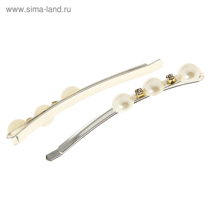 невидимка для волос набор 6 пар жемчужины - Фото 1