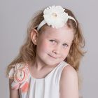 повязка для волос "Выбражулька" белый василек - Фото 1
