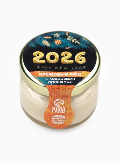 Крем-мёд «С новым 2026 годом», вкус: кедровый орех, 30 г