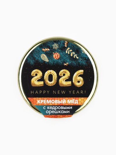 Крем-мёд «С новым 2026 годом», вкус: кедровый орех, 30 г