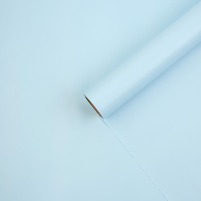 Плёнка для цветов упаковочная матовая «Голубой», 0.5×8 м, 55 мкм