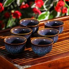 УЦЕНКА Набор для чайной церемонии керамический «Гунфу», 9 предметов: чайник 150 мл, 6 чашек 50 мл, чихай, сито - Фото 3