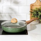 Сковорода Доляна «Форест», d=28 см, стеклянная крышка, съёмная ручка, антипригарное покрытие - Фото 10