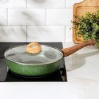 Сковорода Доляна «Форест», d=26 см, стеклянная крышка, съёмная ручка, антипригарное покрытие - Фото 9