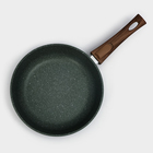 Сковорода Доляна «Форест», d=22 см, стеклянная крышка, съёмная ручка, антипригарное покрытие, алюминий, зелёная - Фото 4