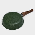Сковорода Доляна «Форест», d=22 см, стеклянная крышка, съёмная ручка, антипригарное покрытие, алюминий, зелёная - Фото 5