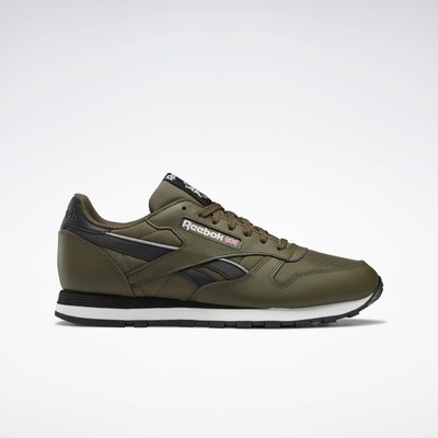 reebok classic green leather