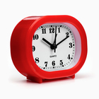 Часы - будильник настольные "Классика" на ножках, дискретный ход, 10 х 8.5 см, АА, красные - Фото 2
