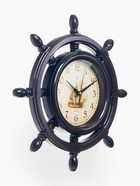 Часы настенные «Штурвал», серия: Море, плавный ход, d=35 см, коричневые - Фото 2