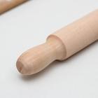 Скалка деревянная Доляна, 29 см, с ручками - Фото 2