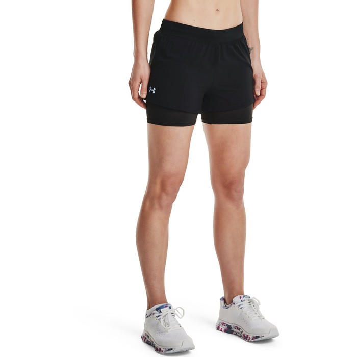 Шорты Under Armour Isochill Run 2N1 Short женские, размер 40-42 (1361582-001)