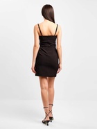 Платье мини женское с разрезом MIST, размер 42, чёрное - Фото 8