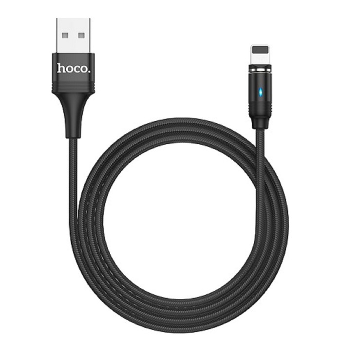 Кабель Hoco U76, USB - Lightning, 2,4 А, 1.2 м, магнитный, черный - фото 51454088