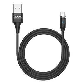 Кабель Hoco U76, USB - microUSB, 2 А, 1.2 м, магнитный, чёрный