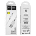 Кабель Hoco X5, USB - Type-C, 2.4 А, 1 м, плоский, белый - Фото 3