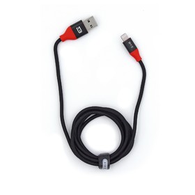 Кабель BYZ BL-683i, USB - Lightning, 2.4 А, 1.2 м, тканевая оплетка, черный 7550721