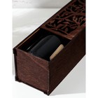 Ящик для вина Adelica «Лацио», 34×10,5×10,2 см, цвет тёмный шоколад - Фото 3