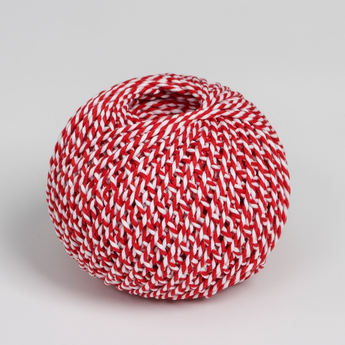 Шпагат хлопчатобумажный, 100 м, цвет МИКС - Фото 1