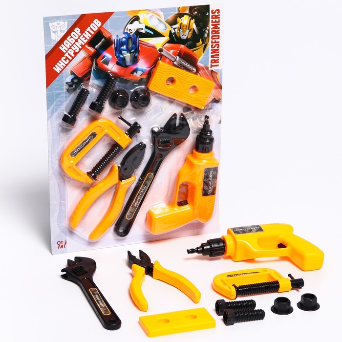 Набор строителя с инструментами игровой, 9 предметов, Трансформеры - Фото 1