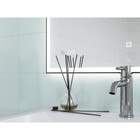 Зеркало Cersanit LED 011 Design 80×70 см, с подсветкой, часы, металлическая рамка, прямоугольное - Фото 5