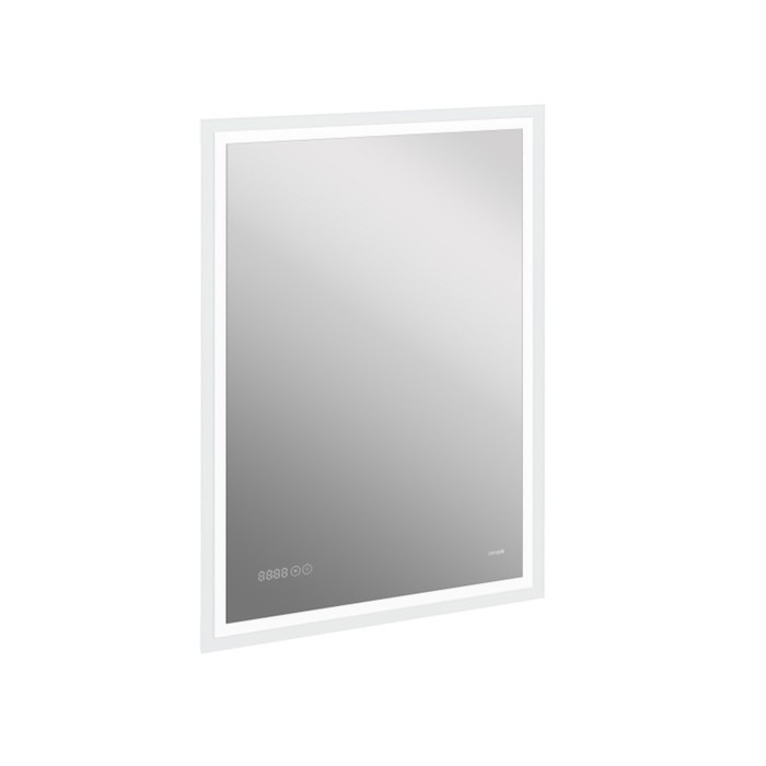 Зеркало Cersanit LED 080 design pro 60x85 см, с подсветкой, часы, с антизапотеванием, прямоугольное - фото 1907340352
