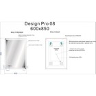 Зеркало настенное в ванную Cersanit 080 design pro, с LED подсветкой, с антизапотеванием, с часами, 600×850 мм - Фото 3