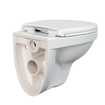 Унитаз подвесной Cersanit DELFI, сиденье термопласт с микролифтом, белый