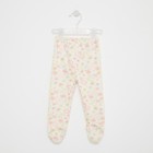 Ползунки для девочки, цвет экрю/цветы, рост 68 см 7528164