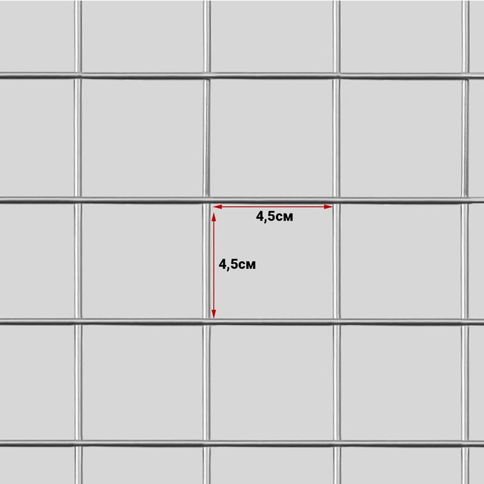 Сетка торговая 60×200 см, окантовка 6 мм, пруток - 4 мм, белая