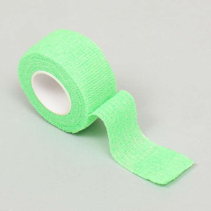 Бинт самофиксирующийся, 2,5 см, макс. растяжимость 4,5 м, салатовый - Фото 1