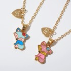 Кулоны "Неразлучники" милый лисёнок, цвет розово-голубой в золоте, 45см - фото 24423460 Кулоны "Неразлучники" милый лисёнок, цвет розово-голубой в золоте, 45см - фото 24423460