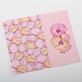 Обёртка для шоколада «Розовые котики» 18.2 × 15.5 см