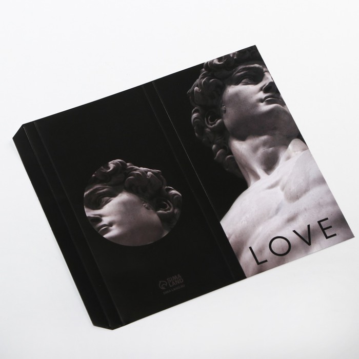 Обёртка для шоколада, кондитерская упаковка «Love», 18.2 х 15.5 см - Фото 1