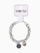 Браслет цепочка с подвесками «Сердце и медальон с надписью я тебя люблю», L=19 см, металл, цвет серебро - Фото 4