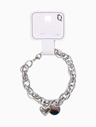 Браслет цепочка с подвесками «Сердце и медальон с надписью я тебя люблю», L=19 см, металл, цвет серебро - Фото 5