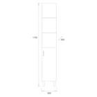 Пенал Onika Тимбер 30.01, цвет серый матовый / дуб сонома - Фото 3