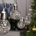 УЦЕНКА Гирлянда «Нить», 3 м, с насадками «Лампочки шары», IP20, 80 LED, 220 В, 8 режимов, прозрачная нить, свечение белое - Фото 2