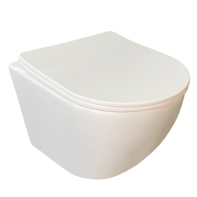 Унитаз подвесной COMFORTY 103, безободковый, сиденье дюропласт, softclose тонкое, быстросъёмное